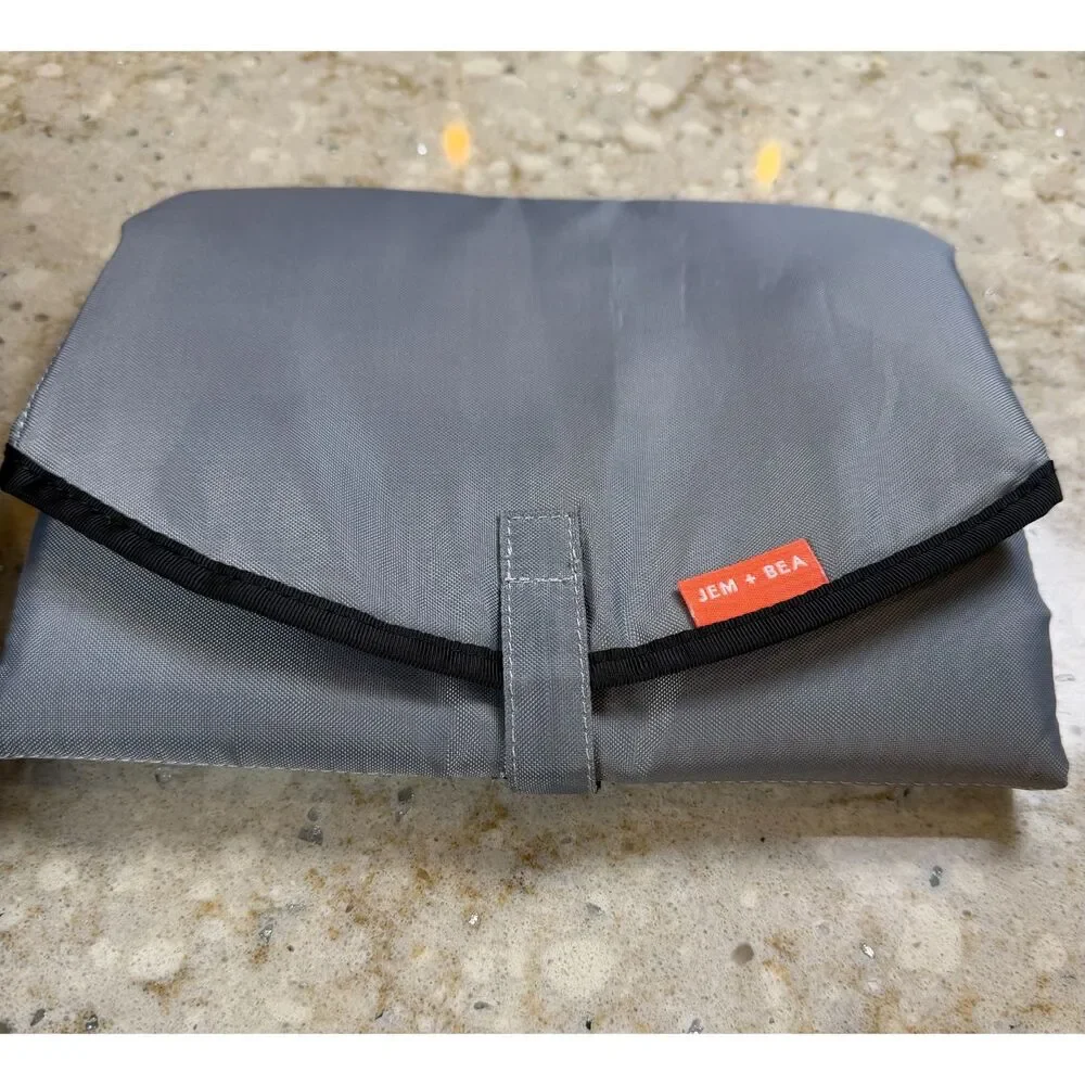 Jem‎ + Bea Jamie Eco Backpack Diaper Bag Black Nylon w/ Changing Pad